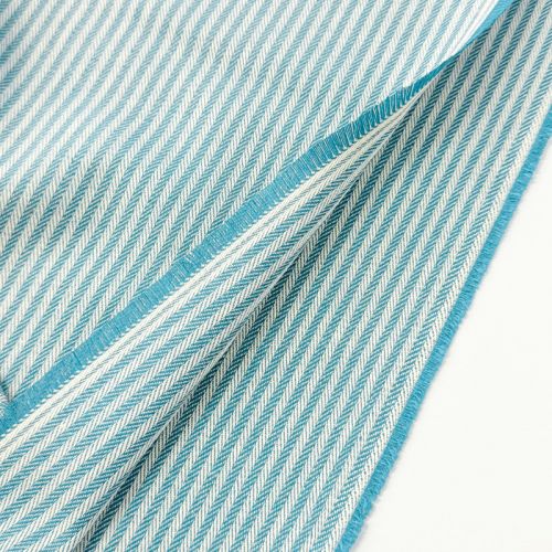 Decoration fabric DOBBY Colored stripe turquoise