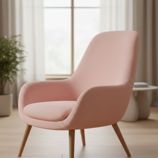 Decoration fabric DOBBY Colored stripe light pink