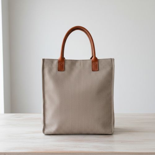 Decoration fabric DOBBY Colored stripe coffee