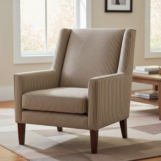 Decoration fabric DOBBY Colored stripe coffee