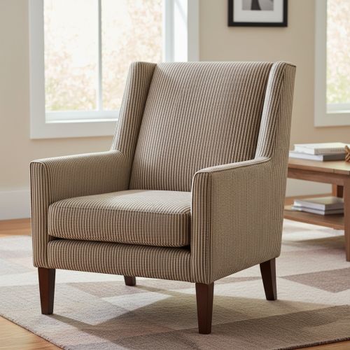 Decoration fabric DOBBY Colored stripe coffee