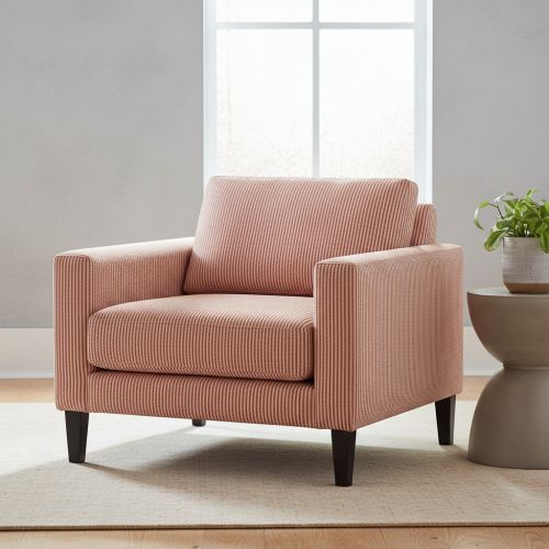 Decoration fabric DOBBY Colored stripe dark orange