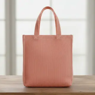 Decoration fabric DOBBY Colored stripe coral