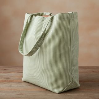 Decoration fabric DOBBY Colored stripe light green