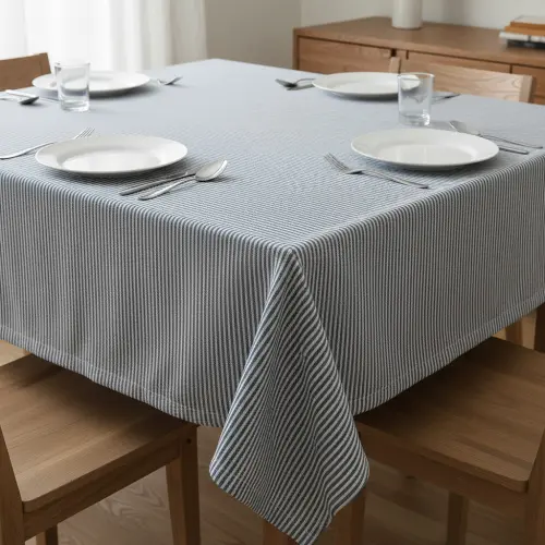 Decoration fabric DOBBY Colored stripe blue