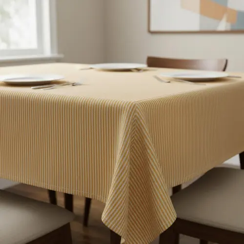 Decoration fabric DOBBY Colored stripe ochre
