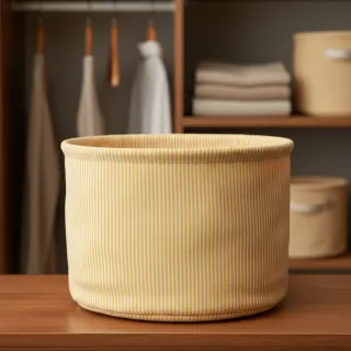 Decoration fabric DOBBY Colored stripe warm yellow