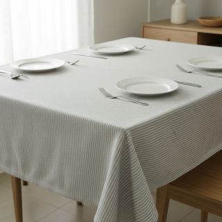 Decoration fabric DOBBY Colored stripe light grey