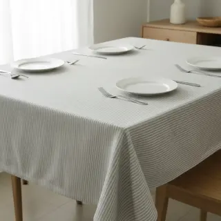 Decoration fabric DOBBY Colored stripe light grey