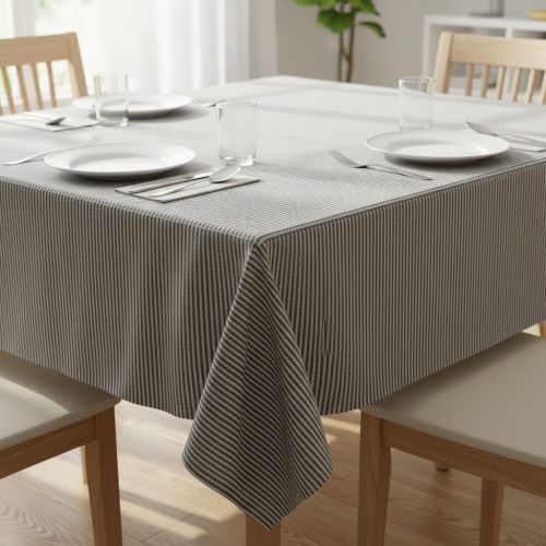 Decoration fabric DOBBY Colored stripe black