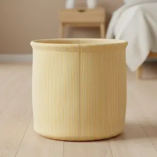 Decoration fabric DOBBY Colored stripe pastel yellow
