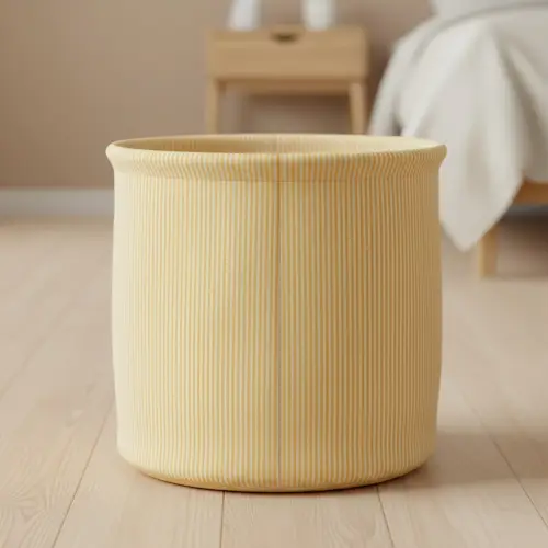 Decoration fabric DOBBY Colored stripe pastel yellow