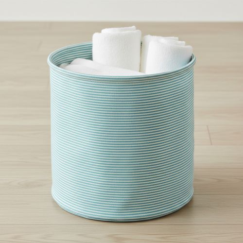 Decoration fabric DOBBY Colored stripe turquoise
