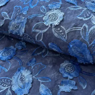 Cotton fabric TIE DYE EMBROIDERY Flora design B