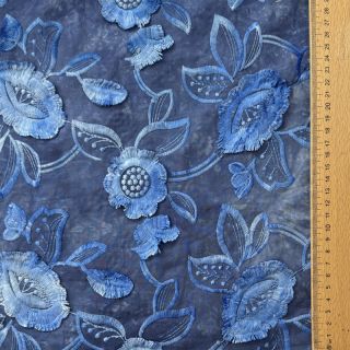 Cotton fabric TIE DYE EMBROIDERY Flora design B