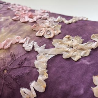 Cotton fabric TIE DYE EMBROIDERY Eva tape design D