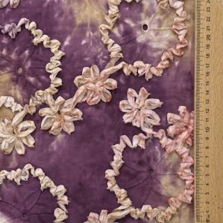 Cotton fabric TIE DYE EMBROIDERY Eva tape design D
