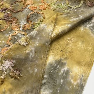 Cotton fabric TIE DYE EMBROIDERY Eva tape design E