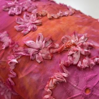 Cotton fabric TIE DYE EMBROIDERY Eva tape design F