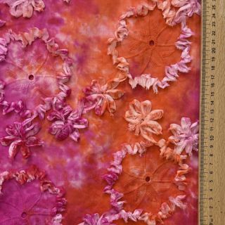Cotton fabric TIE DYE EMBROIDERY Eva tape design F