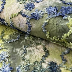 Cotton fabric TIE DYE EMBROIDERY Eva tape design A