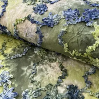 Cotton fabric TIE DYE EMBROIDERY Eva tape design A