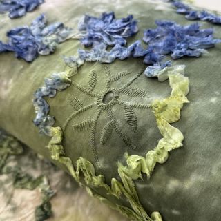 Cotton fabric TIE DYE EMBROIDERY Eva tape design A