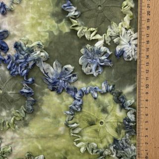 Cotton fabric TIE DYE EMBROIDERY Eva tape design A