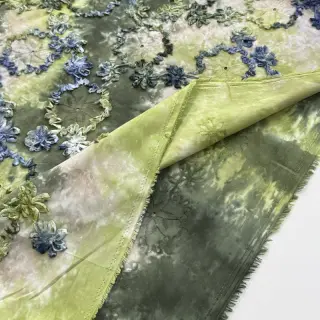 Cotton fabric TIE DYE EMBROIDERY Eva tape design A