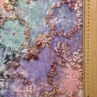Cotton fabric TIE DYE EMBROIDERY Eva tape design C