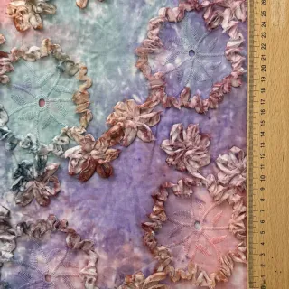 Cotton fabric TIE DYE EMBROIDERY Eva tape design C