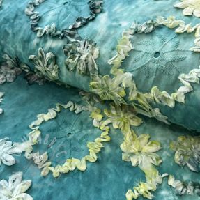 Cotton fabric TIE DYE EMBROIDERY Eva tape design B