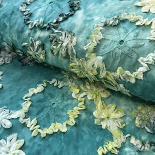 Cotton fabric TIE DYE EMBROIDERY Eva tape design B