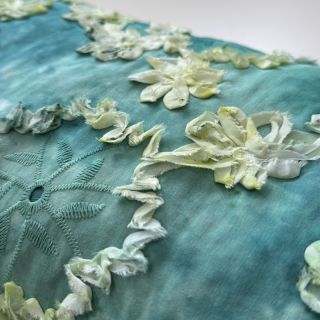 Cotton fabric TIE DYE EMBROIDERY Eva tape design B