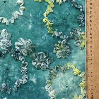Cotton fabric TIE DYE EMBROIDERY Eva tape design B