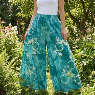 Cotton fabric TIE DYE EMBROIDERY Eva tape design B