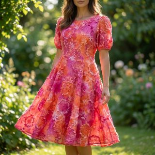 Cotton fabric TIE DYE EMBROIDERY Eva tape design F