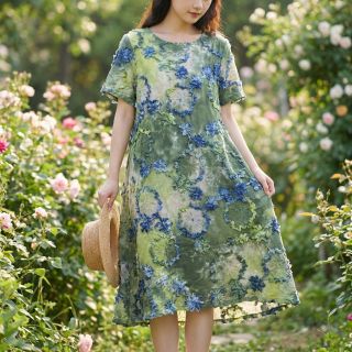 Cotton fabric TIE DYE EMBROIDERY Eva tape design A