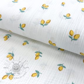 Double gauze/muslin Fruits lemon ORGANIC
