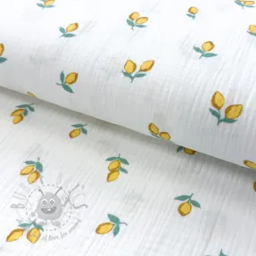 Double gauze/muslin Fruits lemon ORGANIC