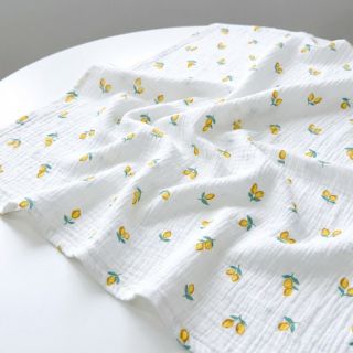 Double gauze/muslin Fruits lemon ORGANIC