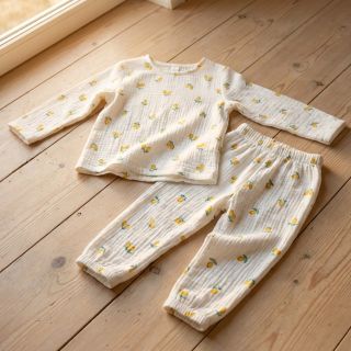 Double gauze/muslin Fruits lemon ORGANIC