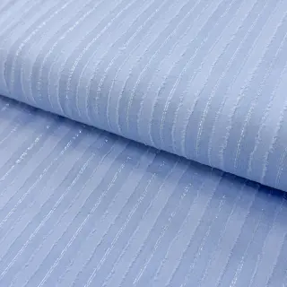 Cotton fabric VOILE LUREX Stripes light blue
