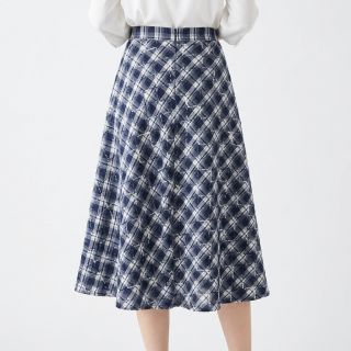 Cotton fabric YARN DYED BRUSHED Check EMBROIDERY navy