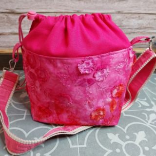 Cotton fabric TIE DYE EMBROIDERY Poppy design K