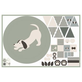 Cotton fabric Dog PANEL digital print