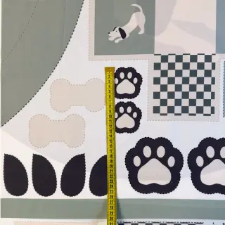 Cotton fabric Dog PANEL digital print