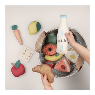 Cotton fabric Farmers market PANEL digital print