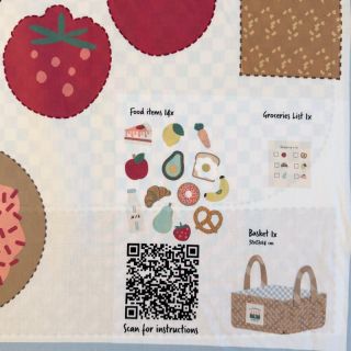 Cotton fabric Farmers market PANEL digital print