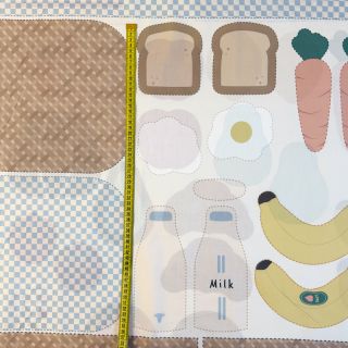 Cotton fabric Farmers market PANEL digital print